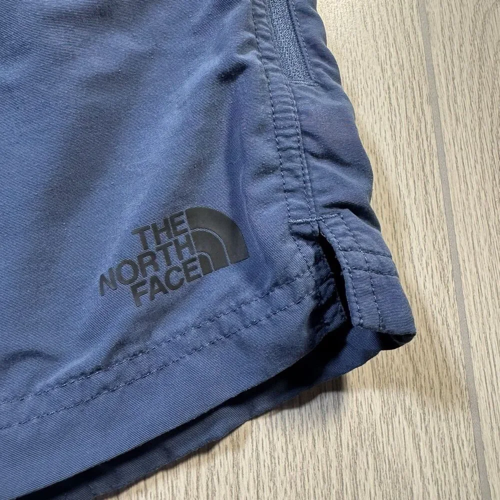The North Face Lined Swim Trunks Men’s M Blue Elastic Waist Logo Quick Dry